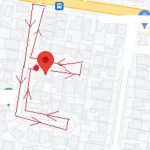 Map showing walking in non-intersecting path